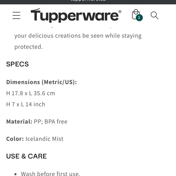 **** SOLD **** Tupperware Cake Taker - Picture 6 of 6